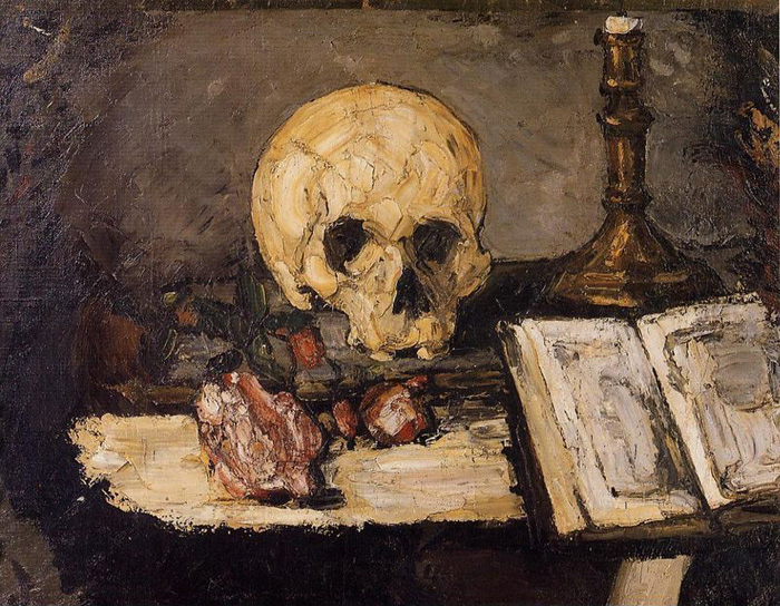 Cezanne - Still Life With Skull And Candlestick