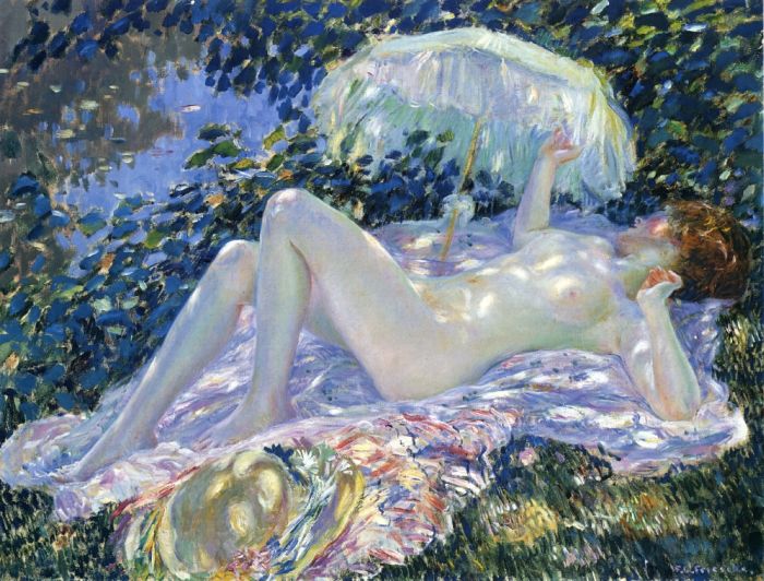 Frieseke Oil Paintings - Venus In The Sunlight