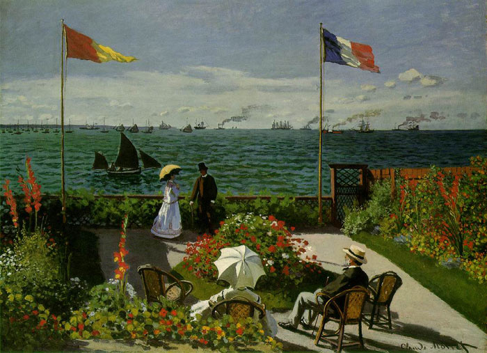 Garden At Sainte-Adresse , 1867 - Click Image to Close