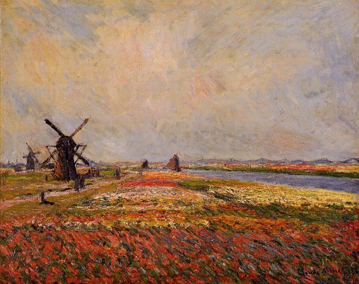 Fields Of Flowers And Windmills Near Leiden , 1886