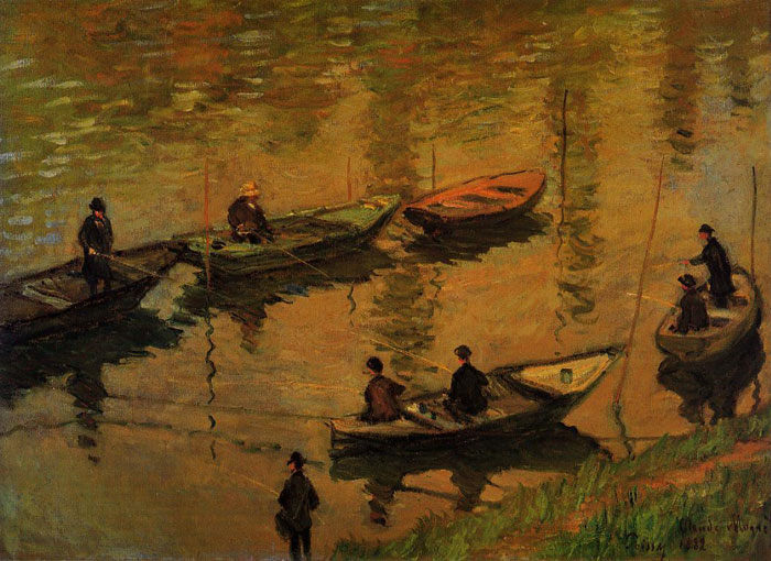 Anglers On The Seine At Poissy , 1882