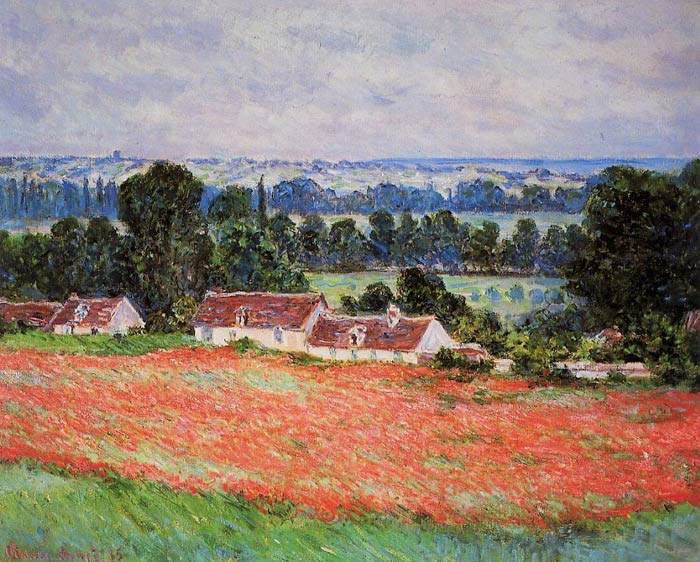 Poppy Field At Giverny , 1885