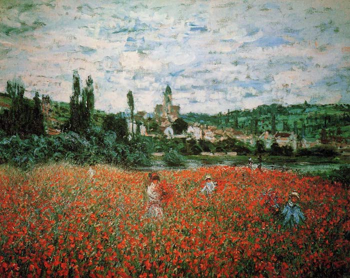 Poppy Field Near Vetheuil , 1879