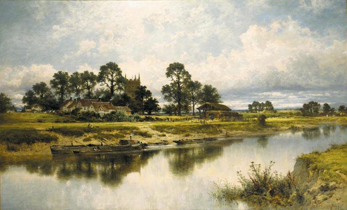 Severn Side, Sabrinas Stream At Kempsey On The River Severn, 1889