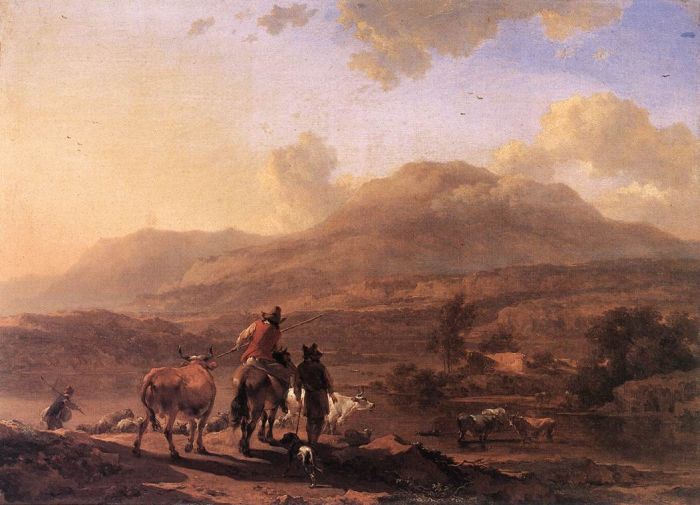 Italian Landscape At Sunset, 1671