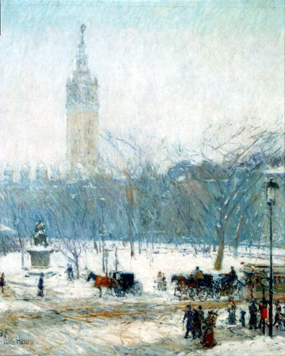 Snowstorm, Madison Square, C. 1890