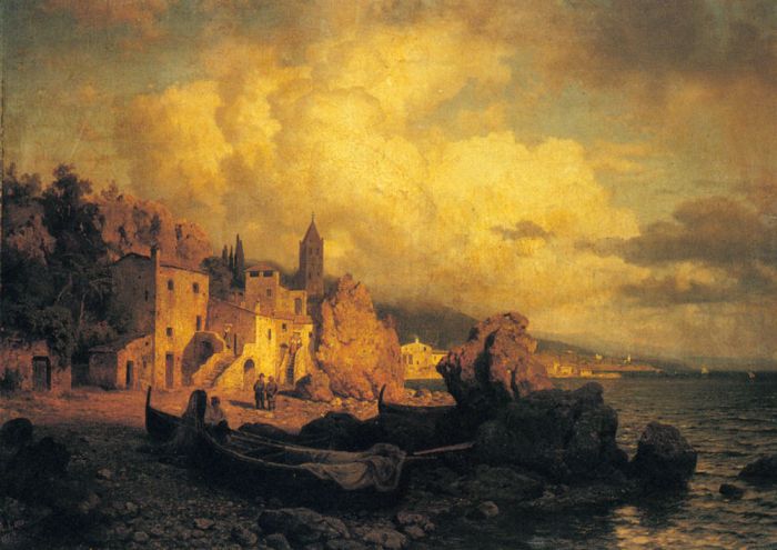 A Coastal Fishing Village, 1863