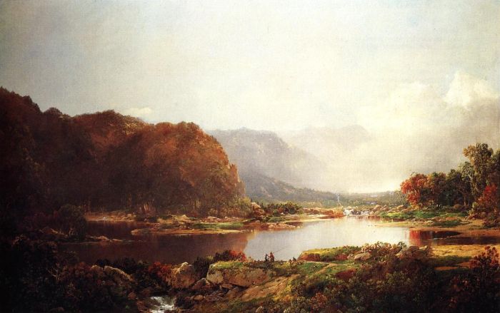 Fishermen In The Adironcacks, Hudson River , 1860