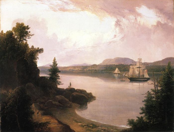 View On The St. Croix River Near Robbinston , 1835 - Click Image to Close