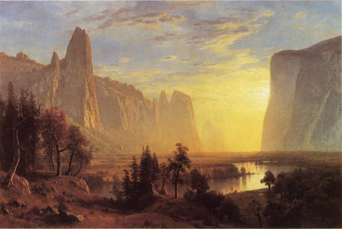 Yosemite Valley, Yellowstone Park Aka Looking Down The Yosemite Valley , 1868