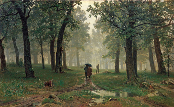 Rain In The Oak Grove. 1891