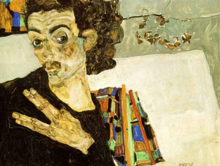 Self Portrait With Black Vase, 1911