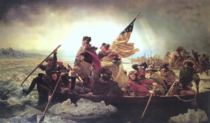 Leutze Oil Paintings - Washington Crossing The Delaware