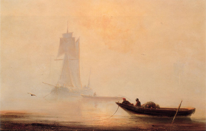 Fishing Boats In A Harbor, 1854