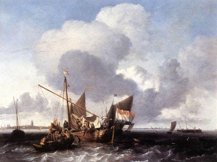 Ships On The Zuiderzee Before The Fort Of Naarden, 1680