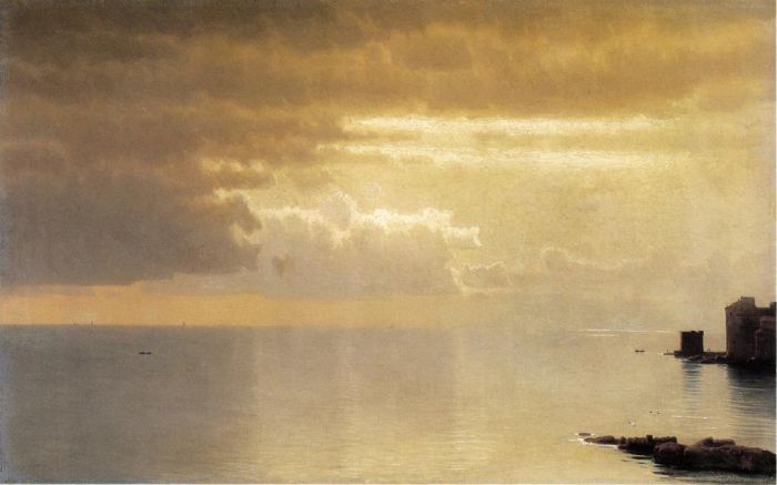 A Calm Sea, Mentone, 1868 - Click Image to Close