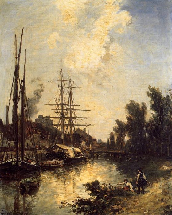 Boats Dockside, 1855