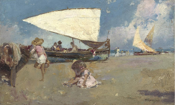 Children On A Sunny Beach, 1880