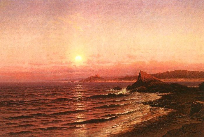 Moonrise Over Seacoast At Pacific Grove, 1886