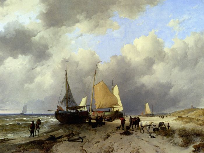 Unloading The Catch, 1846