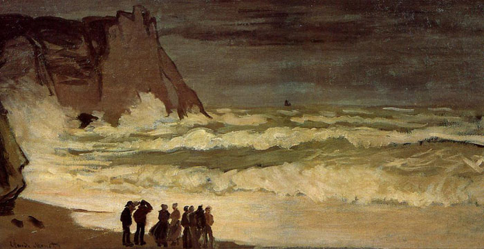 Rough Sea At Etretet , 1868