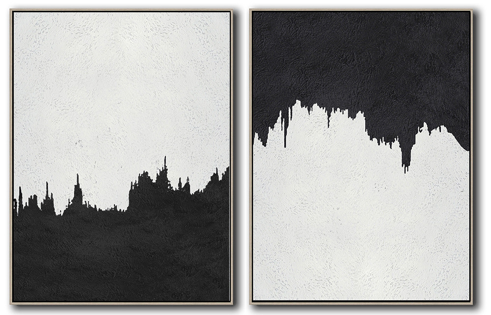 Set Of 2 Minimal Art - Black and White #SOTMA0B59